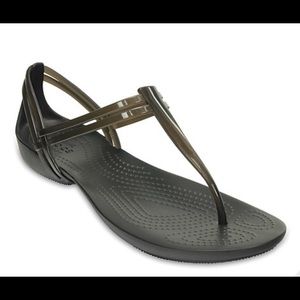 Isabella T-strap Croc Sandals